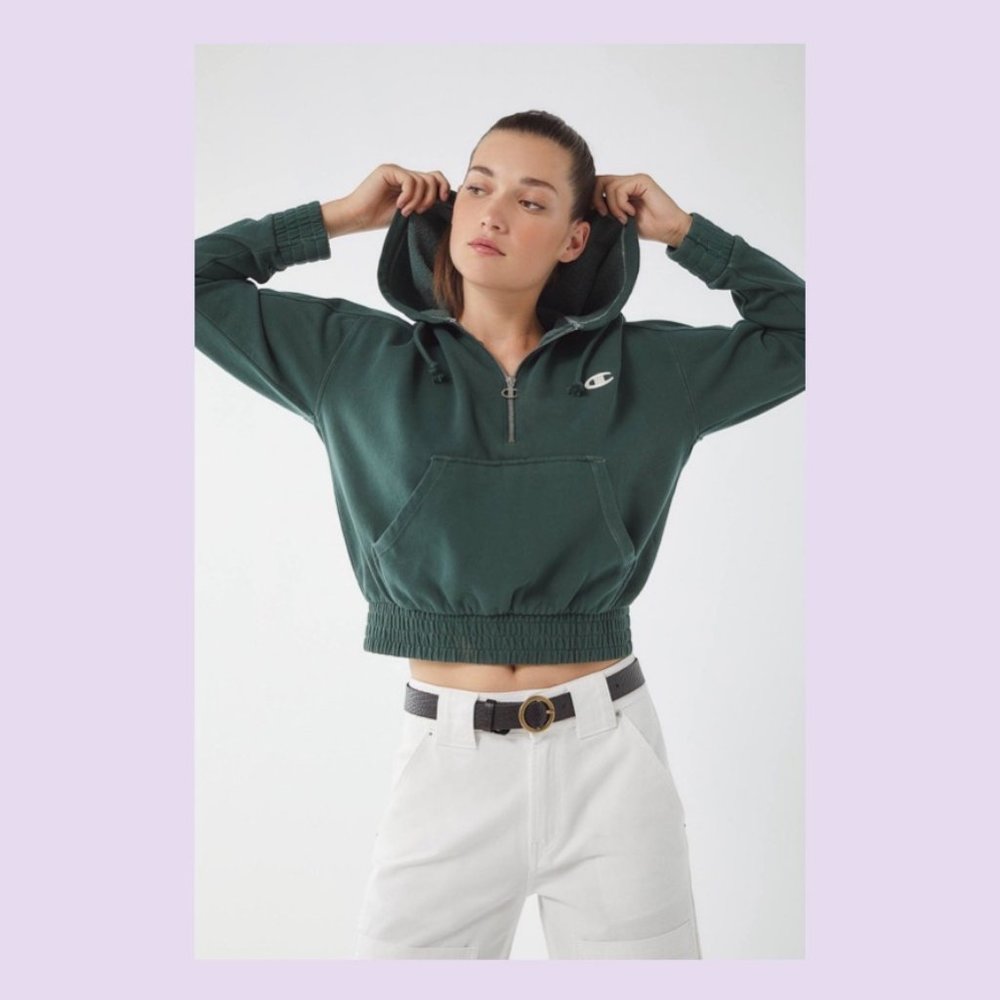 UO Champion half-zip hoodie sweatshirt